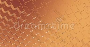 抽象几何玫瑰金色背景瓷砖纹理无缝环背景3D